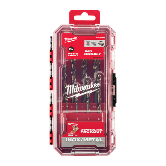 Milwaukee HSS-G RED COBALT Metallbohrer HSS-G Co Set – 8-teilig Set – Produktbild 1