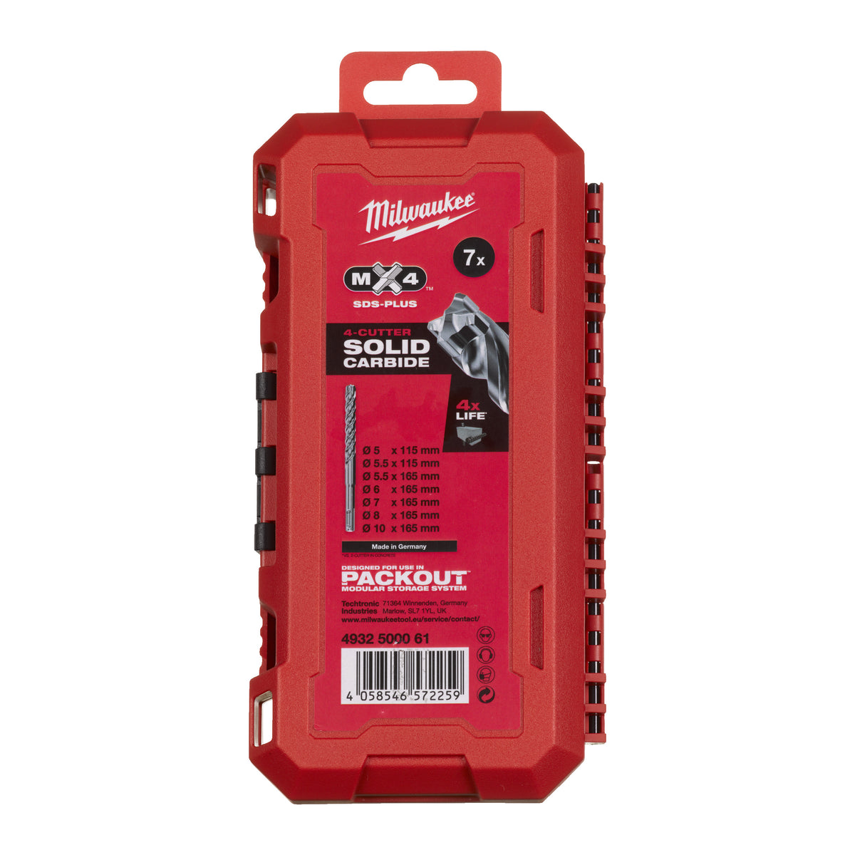 Milwaukee MX4 SDS-Plus Hammerbohrer-Set 7-teilig – 5 bis 10 mm – Produktbild 5
