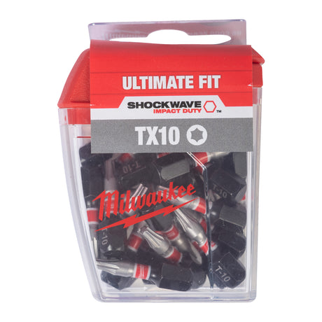 Milwaukee Thekendisplay Schrauberbit TX10 (25er Pack) – TX10 / 25 mm – Produktbild 1