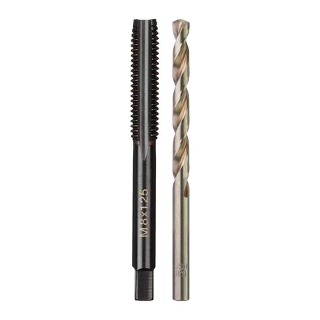 Milwaukee Gewindebohrer-Set, 2-teilig, inkl. Thunderweb HSS-G Bohrer M8x1.25 mm, Bohrer 6.8 mm – Produktbild 1