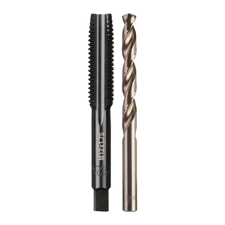Milwaukee Gewindebohrer-Set, 2-teilig, inkl. Thunderweb HSS-G Bohrer M12x1.75 mm, Bohrer 10.2 mm – Produktbild 1