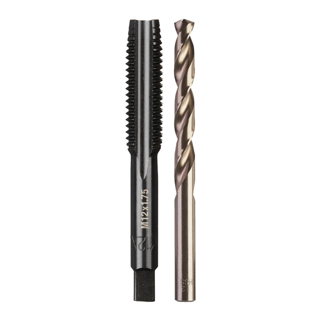Milwaukee Gewindebohrer-Set, 2-teilig, inkl. Thunderweb HSS-G Bohrer M12x1.75 mm, Bohrer 10.2 mm – Produktbild 1
