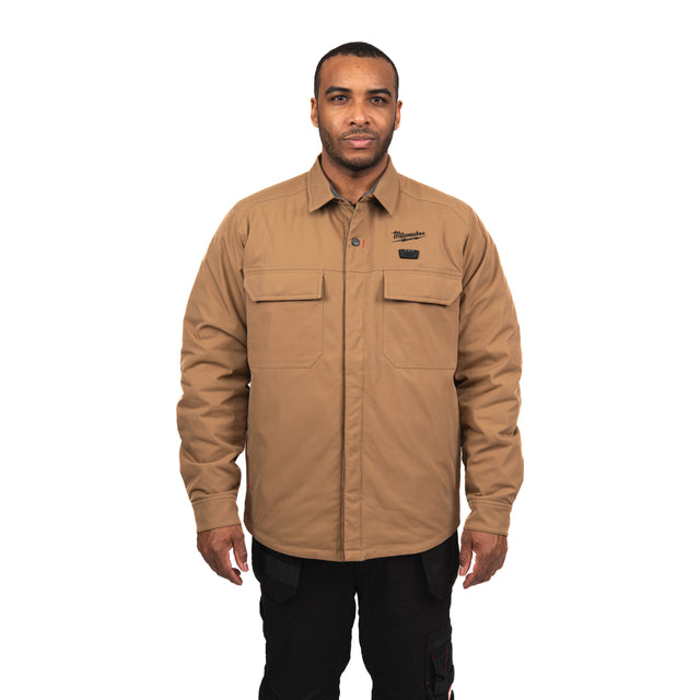Milwaukee M12 Akku-Heiz-Hemdjacke Herren – Beige