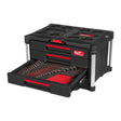 Milwaukee MAX BITE Ringmaulschlüssel Set 62-teiliges Set im PACKOUT Koffer mit Schubladen – Produktbild 1