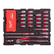 Milwaukee 1/2" Ratschen- u. Bit-Steckschlüsseleinsätze Einlage 67-teilige Einlage für PACKOUT Koffer mit Schubladen – Produktbild 1