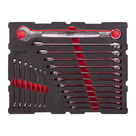 Milwaukee MAX BITE Ringmaulschlüssel Einlage 19-teilige Einlage für PACKOUT Koffer mit Schubladen – Produktbild 1
