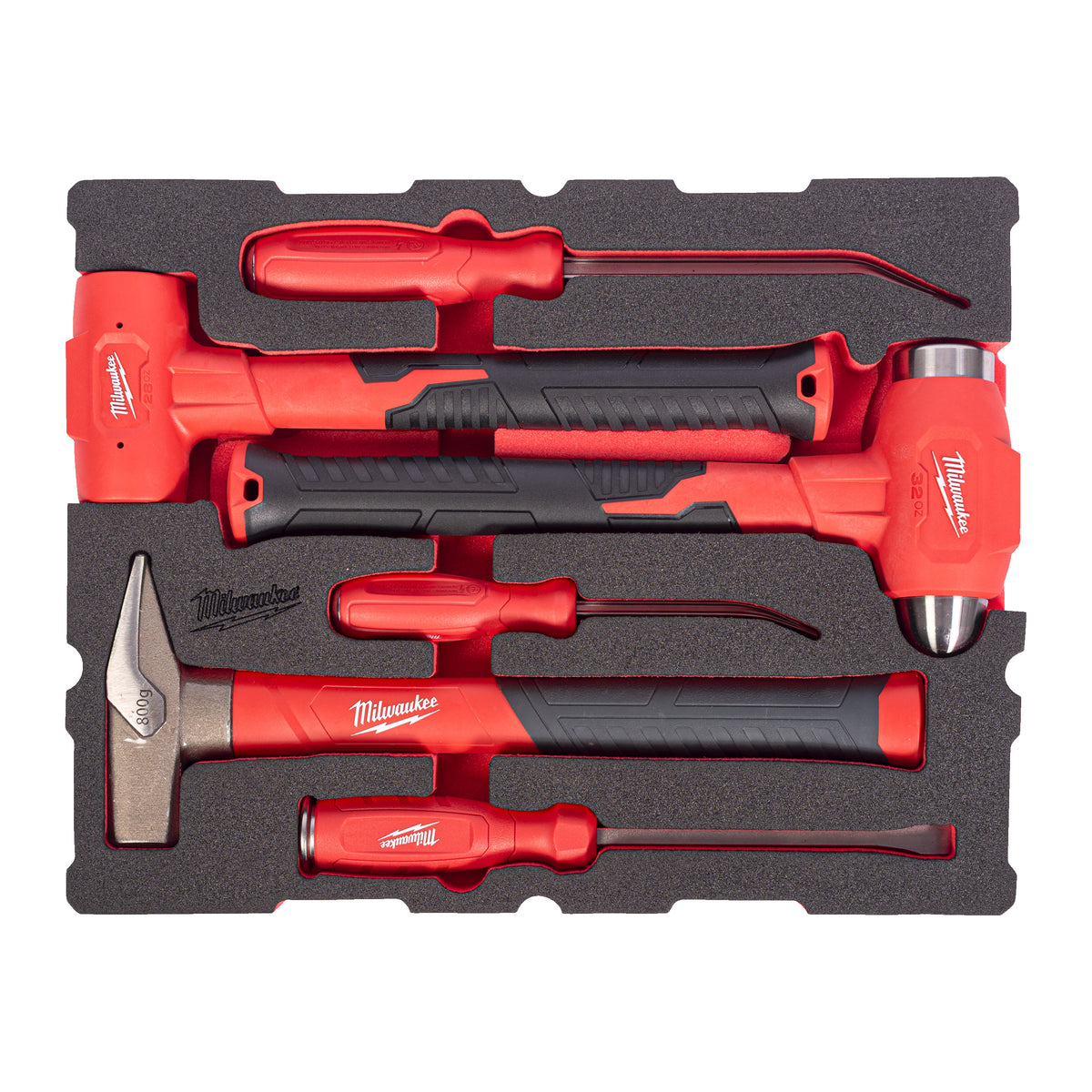 Milwaukee Hammer, Fäustel & Stemmeisen Einlage 6-teilige Einlage für PACKOUT Koffer mit Schubladen – Produktbild 1