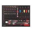 Milwaukee 1/2" Ratschen und SHOCKWAVE Schlagnuss Einlage 85-teilige Einlage für Werkstattwagen 36"/46" – Produktbild 1