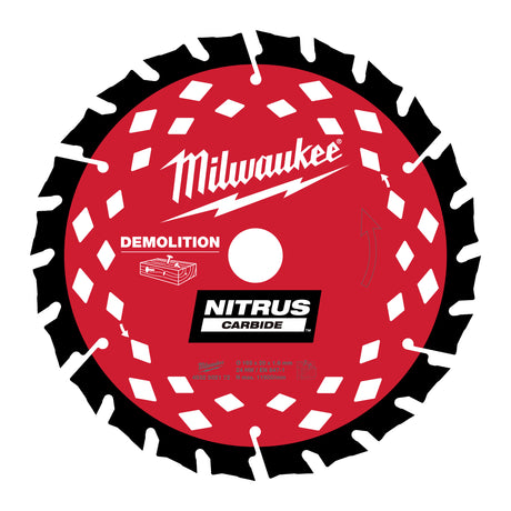 Milwaukee Kreissägeblatt Nitrus Holz für Handkreissägen 165/20 mm Z24 Wechselzahn 1.6 mm Blattstärke – Produktbild 1