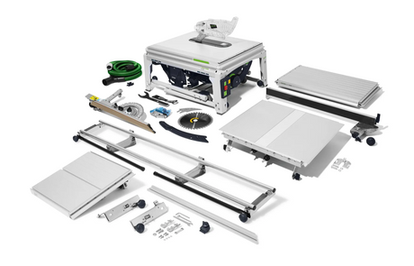 Festool Tischkreissäge TKS 80 EBS-Set mit SawStop-Technologie inklusive großen Schiebetisch - 578108
