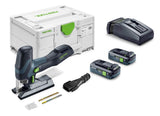 SET: Festool Akku-Pendelstichsäge CARVEX PSC-E 18 EB-Basic + 4Ah TBX Akkus und Ladegerät - 578521+578731
