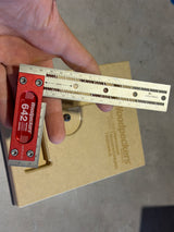 EINZELSTÜCK: Woodpeckers Edelstahl Anreißwinkel 150mm mit Holzrahmen - SSSQ-150-19