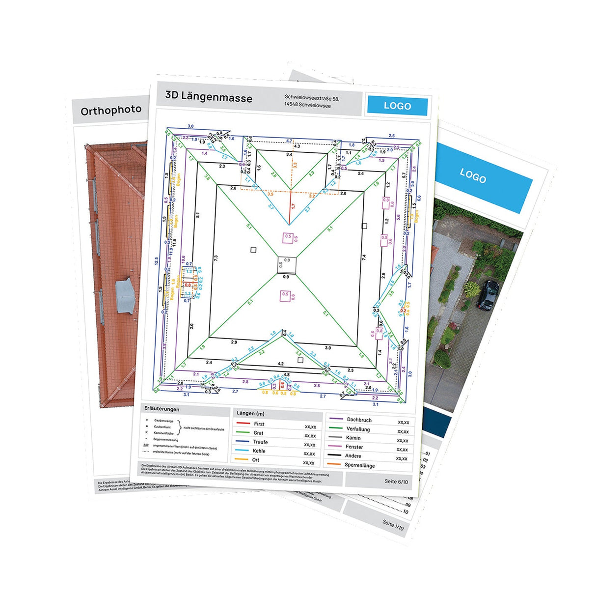 Mafell roof measurement VERSUM-EV1, individual measurement report - 810002 