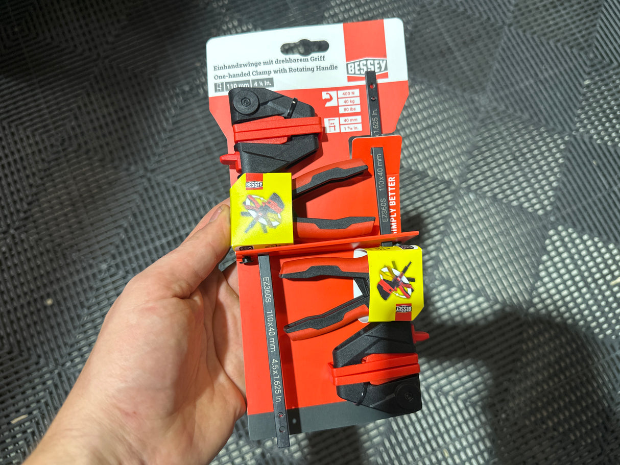 BESSEY Einhandzwinge mit drehbarem Griff 2 Stück EZ360-30