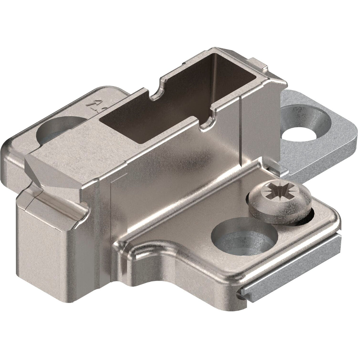 BLUM CLIP Kreuzmontageplatte, Zink, Systemschrauben Distanz 9 mm - 175H9190