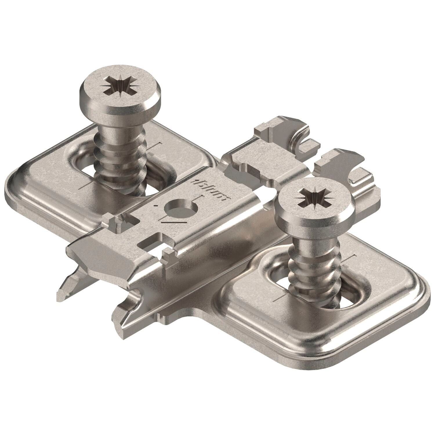 BLUM CLIP Kreuzmontageplatte Langloch, Stahl, Systemschrauben, Distanz 0 mm - 173L8100