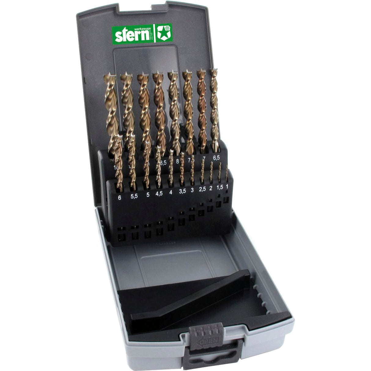 STERN HSS-G Holzspiralbohrer-Satz Ø 1-10mm - 0,5 steigend - 307HS-19T