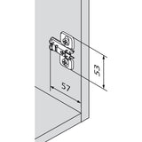BLUM CLIP Kreuzmontageplatte, Distanz 0 mm, Systemschrauben - 173L8300