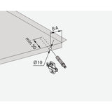 BLUM BLUMOTION 970A-scharnierseitig einbohren, Bohr Ø 10 mm, Kunststoff staubgrau - 970A1002