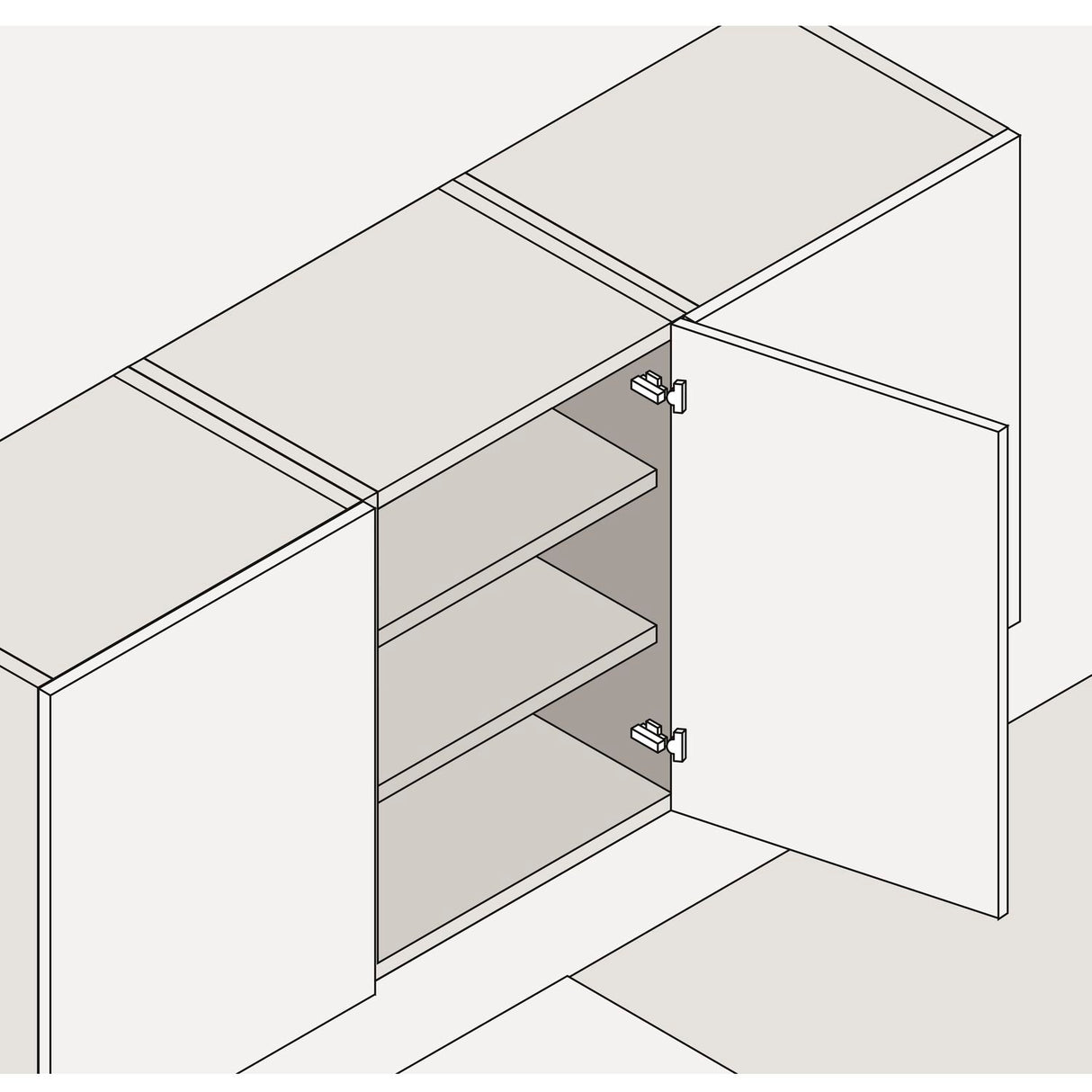 BLUM CLIP top BLUMOTION Scharnier 110°, Eckanschlag, INSERTA - 71B3590