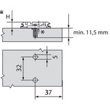 BLUM CLIP Kreuzmontageplatte ONYX , Distanz 0 mm, EXPANDO - 174H7100E
