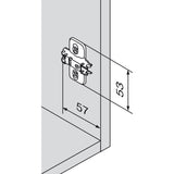 BLUM CLIP Kreuzmontageplatte, Distanz 0 mm, Schrauben - 173L6100