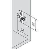 BLUM CLIP Kreuzmontageplatte, Distanz 3 mm, Schrauben - 173L8130
