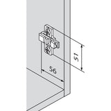 BLUM CLIP Kreuzmontageplatte Langloch, Zink, Systemschrauben, Distanz 0 mm - 175L8100