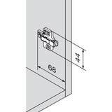 Blum® CLIP Kreuzmontageplatte ONYX, Distanz 9 mm - 175H9190