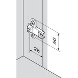 BLUM MODUL Kreuzmontageplatte für Stollenkonstruktion,Systemschraube,Distanz 3mm - 199.8130