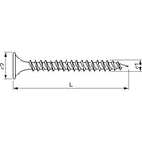 Drywall screw for fiber cement board 3.9x25 - phosphated fine thread