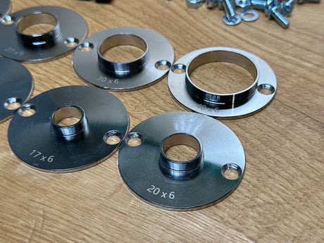 60mm Kopierring-Set Ø 10 / 12 / 17 / 20 / 24 / 27 / 30 / 40 mm, 8-tlg aus Stahl