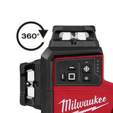 Milwaukee M12™ 3 x 360° Akku-Laser M12A3PLO - Produktbild 8