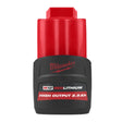 Milwaukee M12HB2.5 (High Output) M12 HIGH OUTPUT 2.5 Ah Akkupack – Produktbild 1