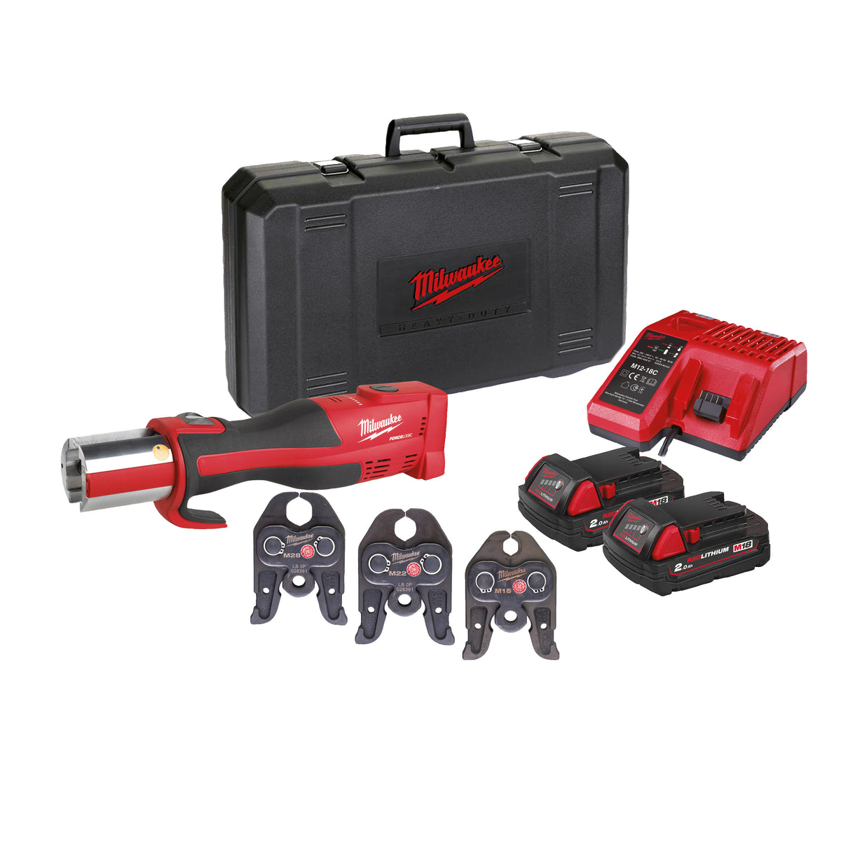 Milwaukee M18™ Bürstenloses Akku-Presswerkzeug (Sanitär) M18BLHPT-202C M-Set - Produktbild 1