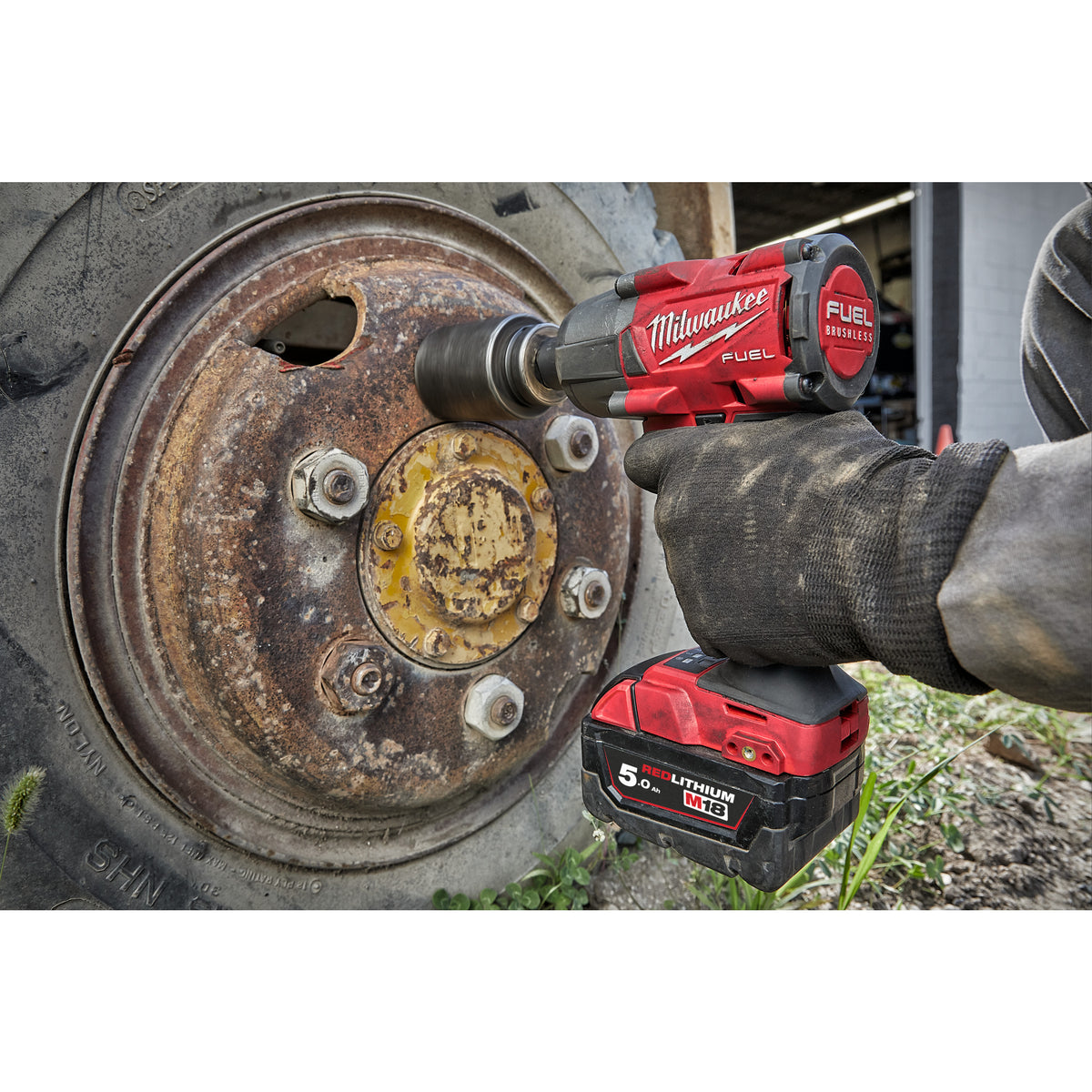 Milwaukee M18 FUEL™ 3/8"-Akku-Schlagschrauber Vierkant mit Sprengring M18FMTIW2F38 - Produktbild 9