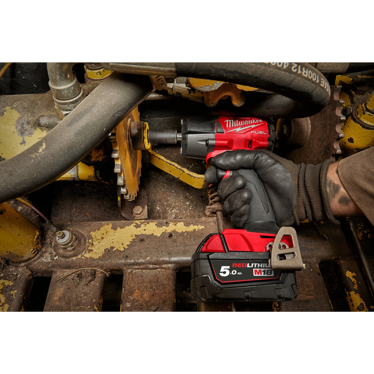 Milwaukee M18 FUEL™ 3/8"-Akku-Schlagschrauber Vierkant mit Sprengring M18FMTIW2F38 - Produktbild 12