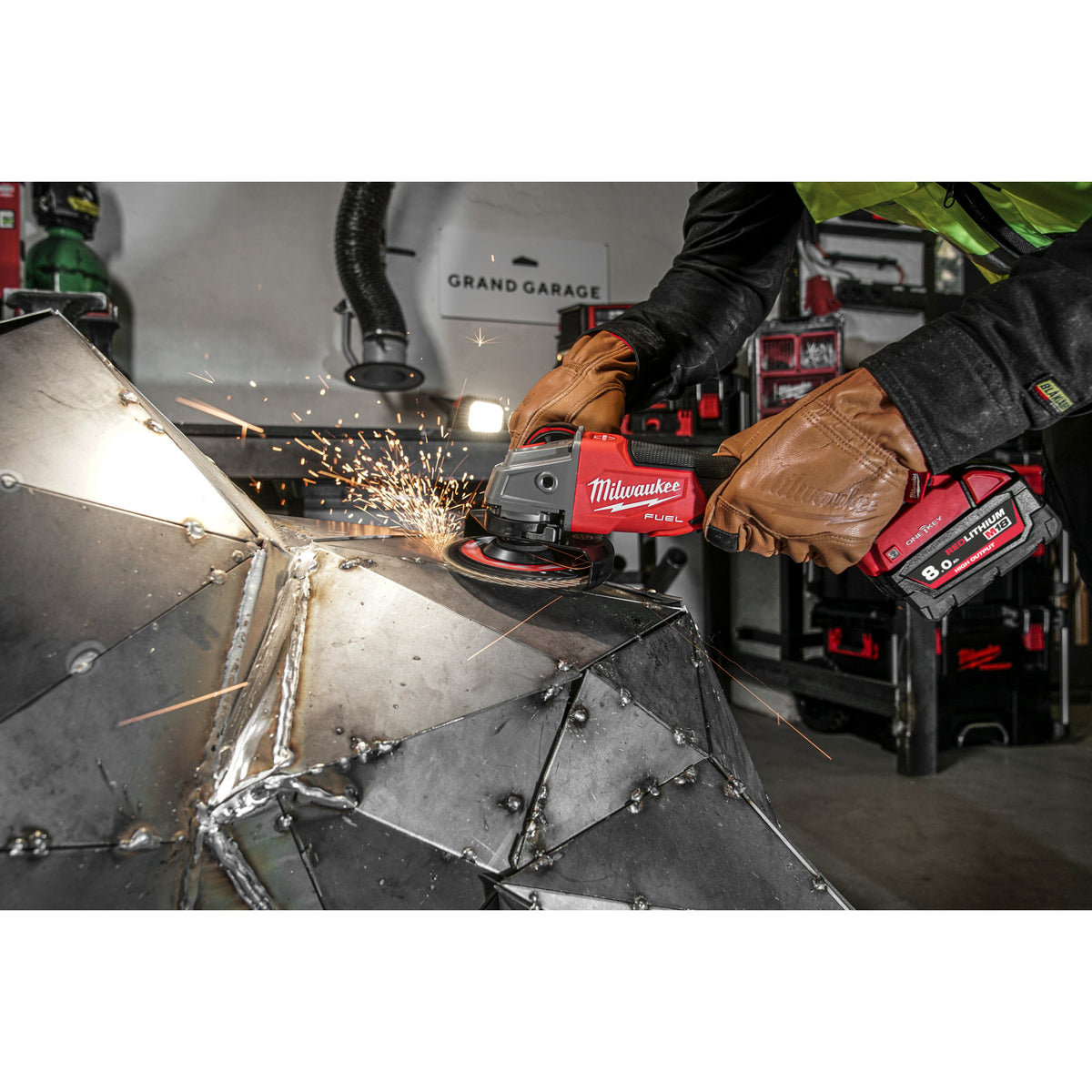 Milwaukee M18 FUEL™ ONEKEY™ Akku-Sicherheits-Winkelschleifer M18ONEFSAG125XPDB - Produktbild 8