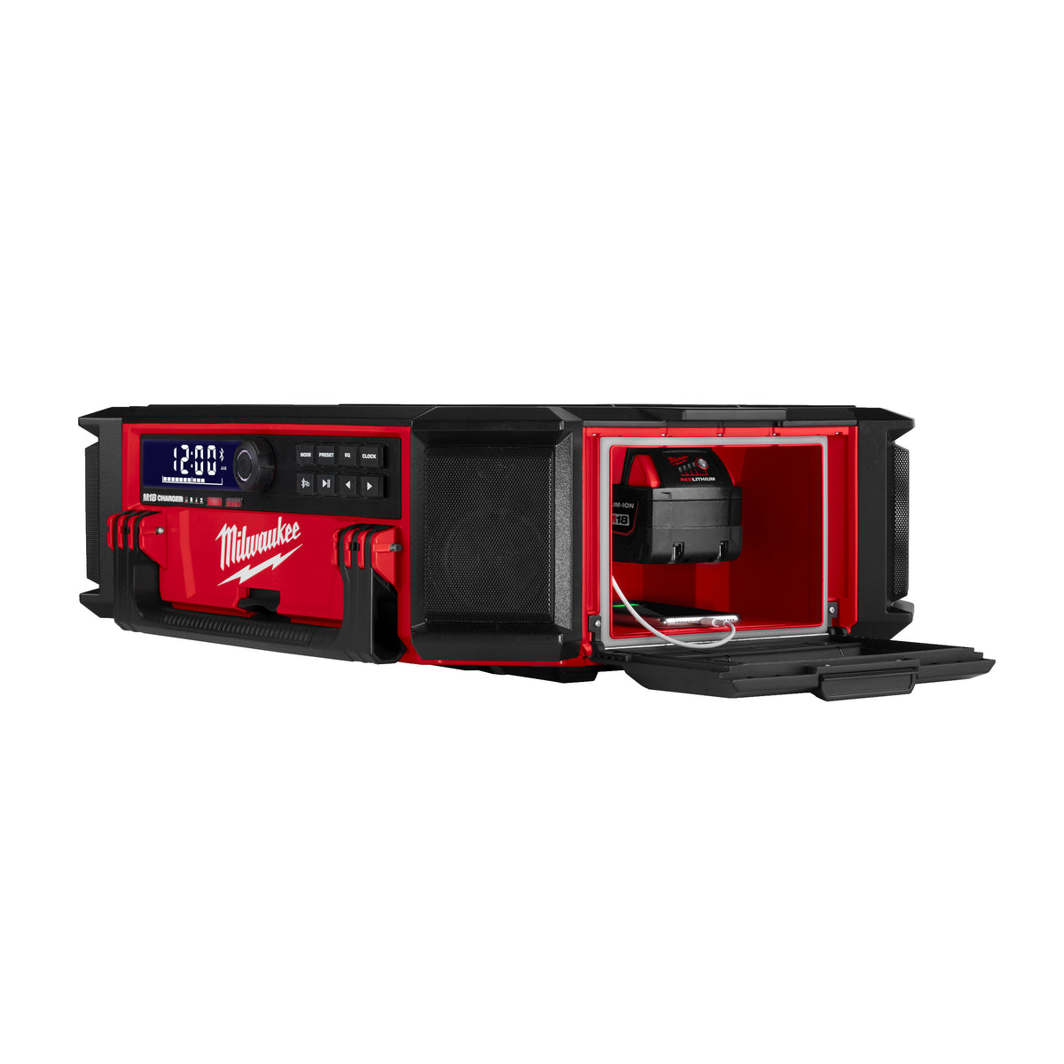 Milwaukee M18™ PACKOUT Netz-/Akku-Radio mit Ladefunktion M18PRCDAB+ - Produktbild 11
