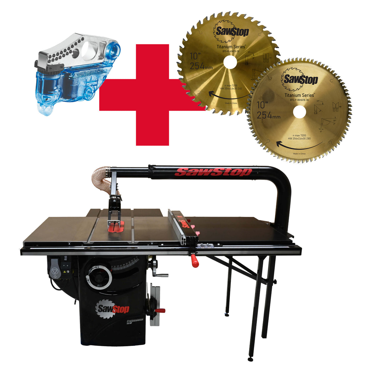 SAWSTOP stationary table saw with wide table