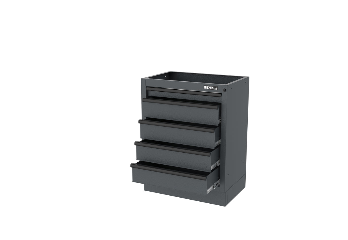 SEMLOC WorkSpace festes Modul mit 5 Schubladen, Außenabmessung 680x458x910, Innenabmessung Schublade 571x388 mm