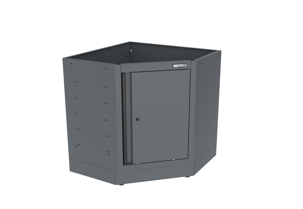 SEMLOC WorkSpace Eckmodul 1 türig, inkl. Einlageboden verstellbar, Abmessungen 860x860x911