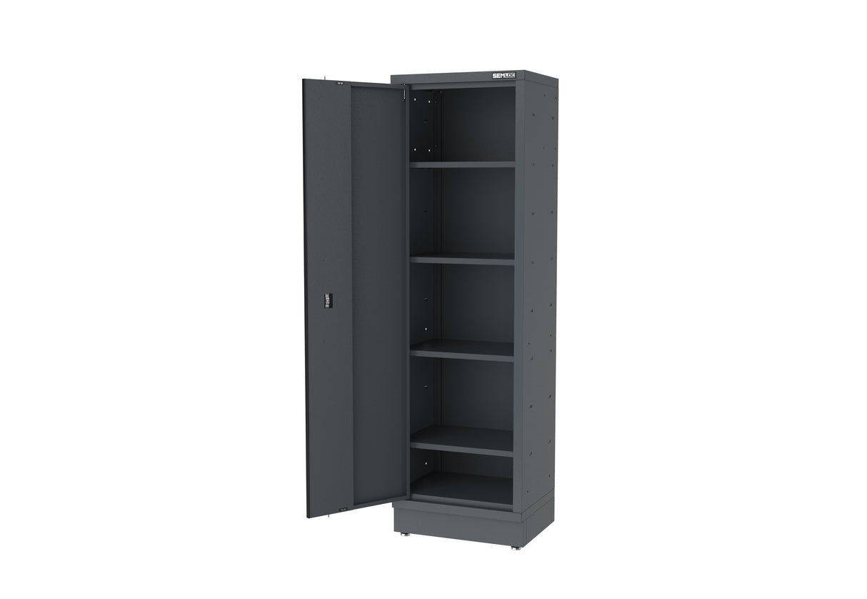 SEMLOC WorkSpace Blechschrank 1 türig, Außenabmessung 600x458x2000, Innenabmessung 590x430, inkl. 4 verstellbare Einlegeböden