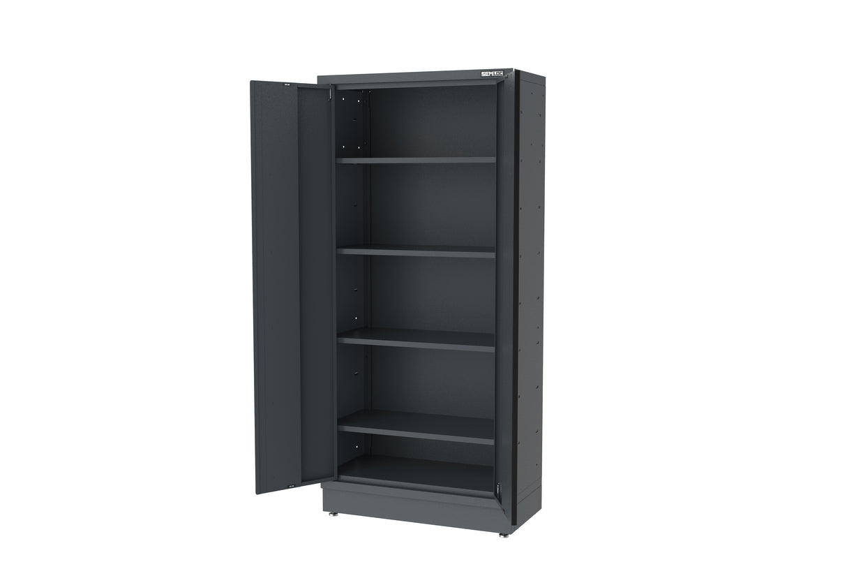 SEMLOC WorkSpace Blechschrank 2 türig, Außenabmessung 915x458x2000, Innenabmessung 910x430, inkl. 4 verstellbare Einlegeböden
