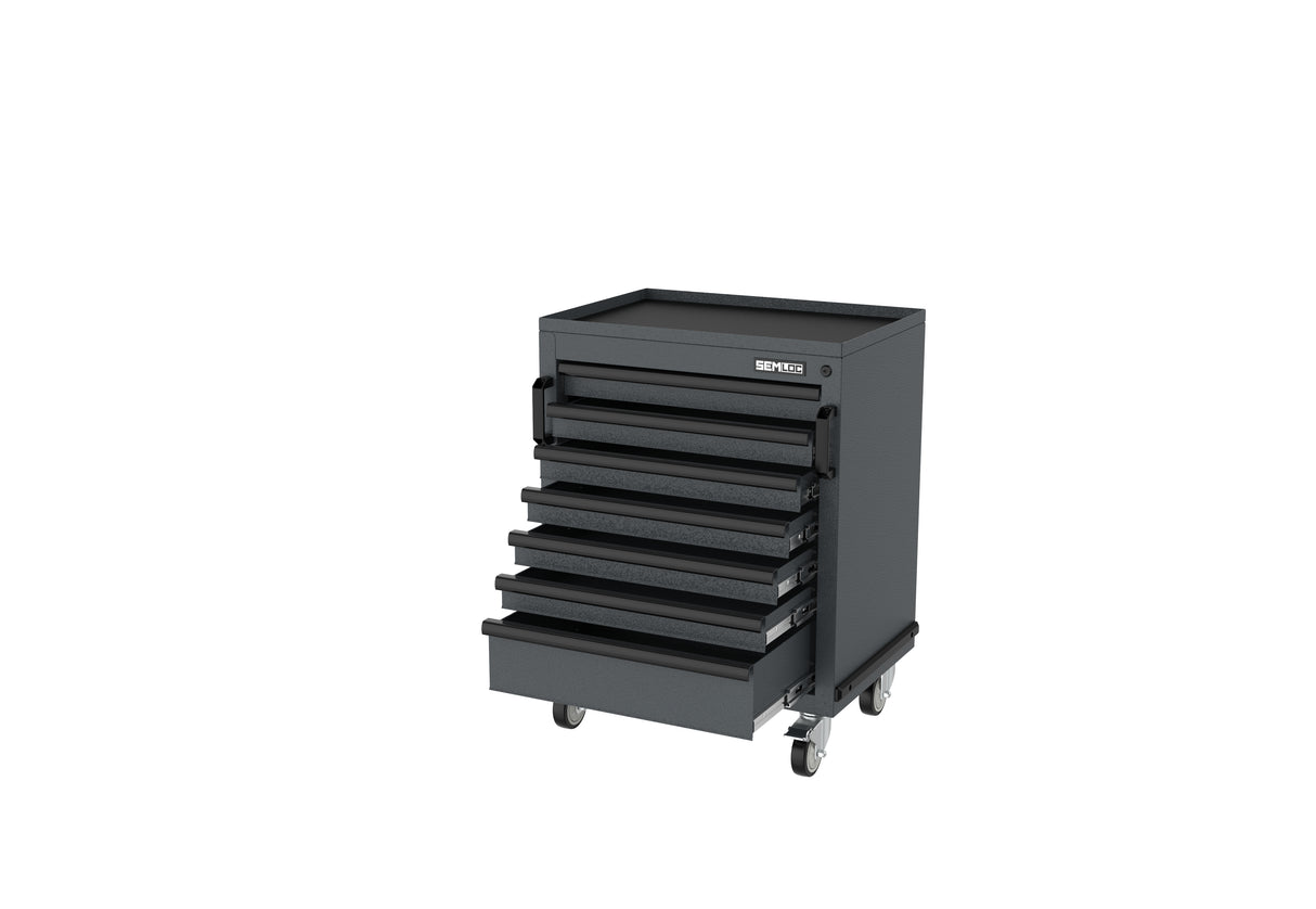 SEMLOC WorkSpace Werkzeugwagen mit 7 Schubladen,  Außenabmessung 646x458x861, Innenabmessung Schublade 537x388 mm