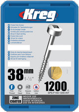 KREG® Taschenlochschrauben 38mm Feingewinde mit Flachkopf - SPS-F150