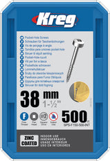 KREG® Taschenlochschrauben 38mm Feingewinde mit Flachkopf - SPS-F150