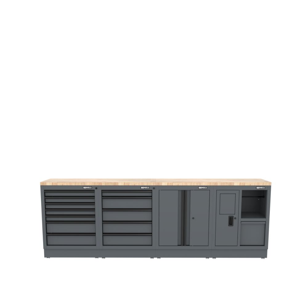 SEMLOC Workspace Werkbank mit Schubladen und Türen - Variante 4 - 2720x950x495mm