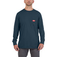 Milwaukee Arbeits-Langarm-Shirt mit UV-Schutz – Blau