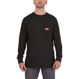 Milwaukee Arbeits-Langarm-Shirt mit UV-Schutz – Schwarz